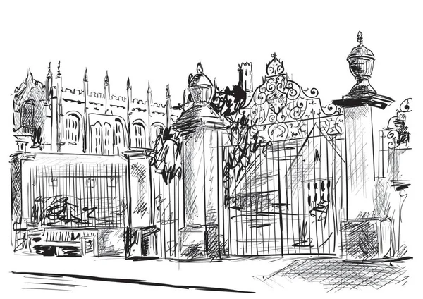 Oxford şehrinin bir taslağı.