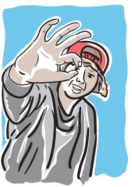 Bakan bir kişinin çizimi