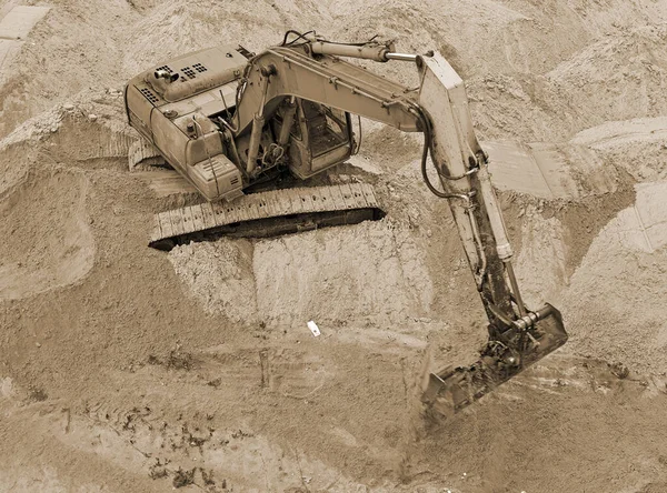 Excavator Work Construction Site — Stock Photo, Image