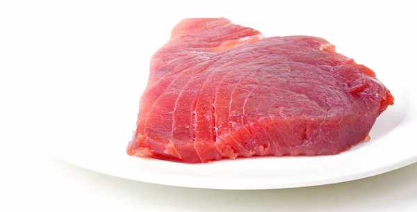 Una Carne Tonno Tavola — Foto Stock