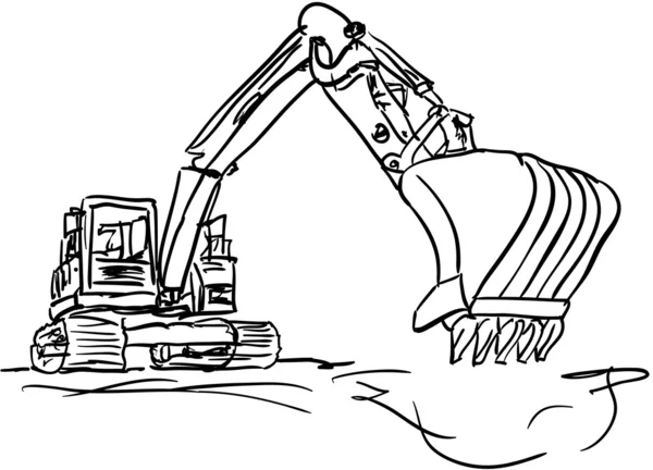 Excavator — Vector de stoc