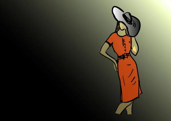 Дівчина і шапочка — стоковий вектор