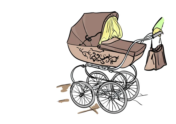 Детская коляска — стоковый вектор