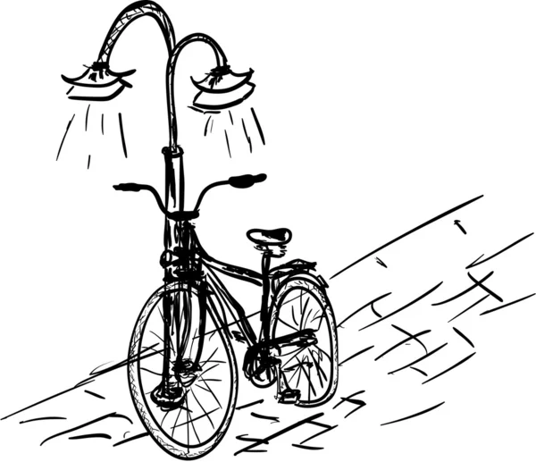 Licht en fiets — Stockvector