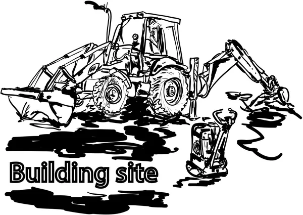 Site de construction — Image vectorielle