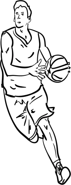 Ein Basketballspieler — Stockvektor