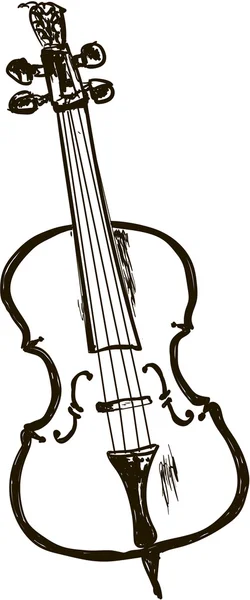 在白色的中提琴 — 图库矢量图片