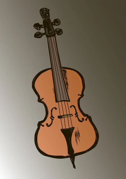 Viola en el negro — Vector de stock