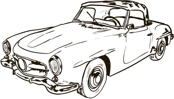 Viejo coche en el blanco — Archivo Imágenes Vectoriales
