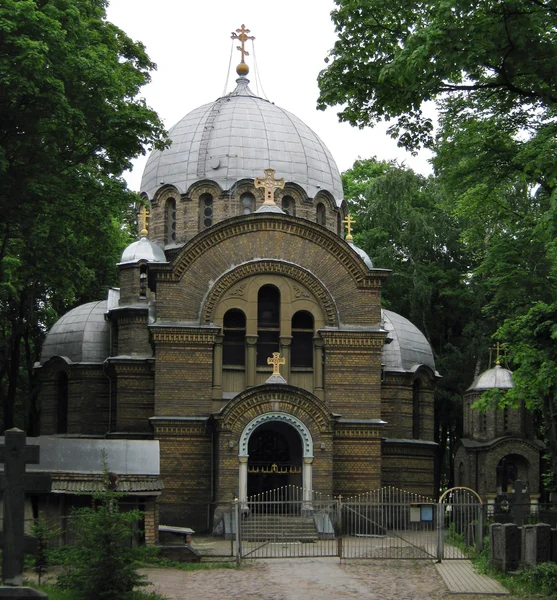 Pequena Igreja Ortodoxa Riga Letónia Europa — Fotografia de Stock