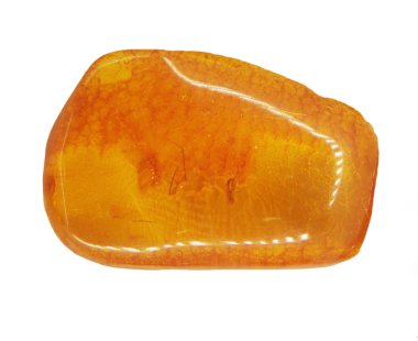 Beyaz arkaplanda baltik kehribar 