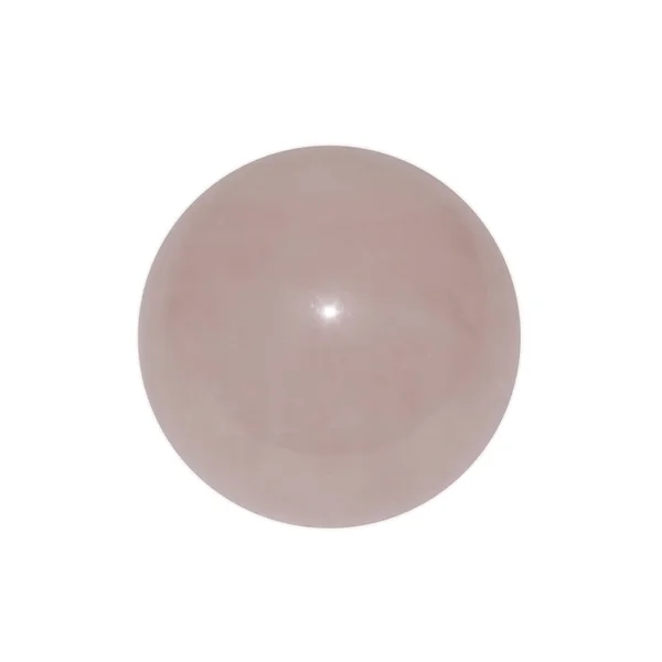 Sfera Quarzo Rosa Sfondo Bianco — Foto Stock