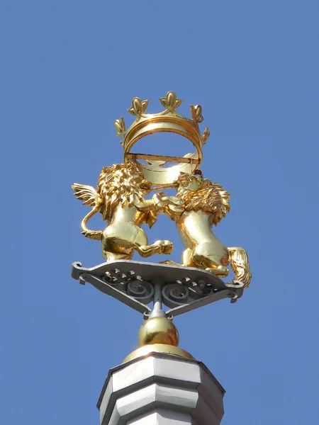 Heraldisches Russisches Symbol Auf Der Turmspitze — Stockfoto