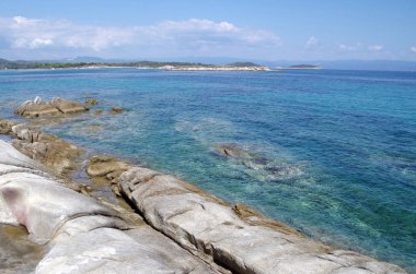 Yunanistan 'da güzel mavi deniz