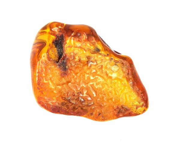 Baltik Amber Closeup Latar Belakang Putih — Stok Foto