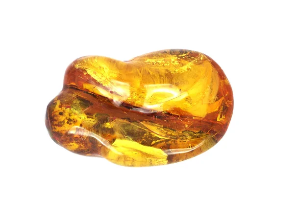 Baltic Amber Closeup White Background — Stock Photo, Image