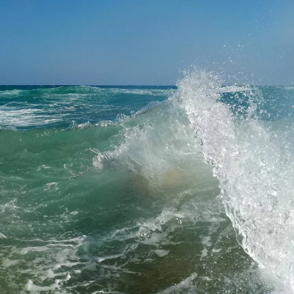 Синя Морська Хвиля Греції — стокове фото