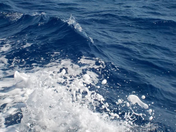 Onda Azul Mar Grécia — Fotografia de Stock