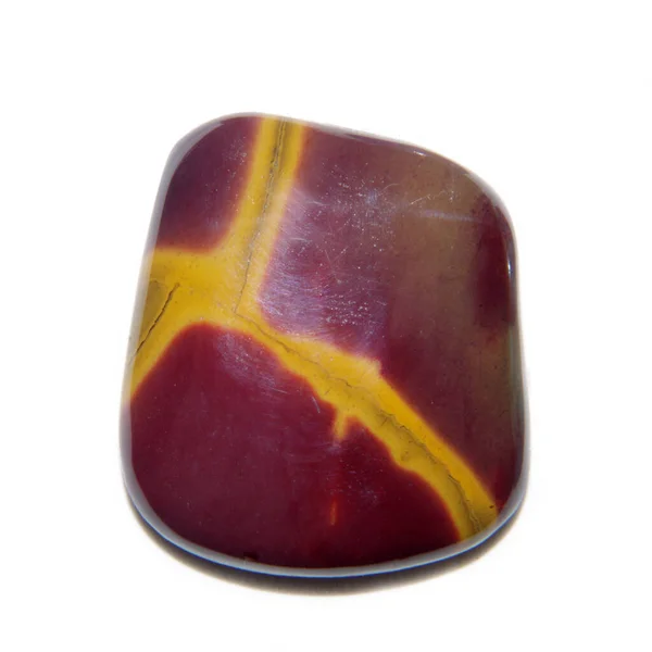 Cabochão Mookaite Fundo Branco — Fotografia de Stock