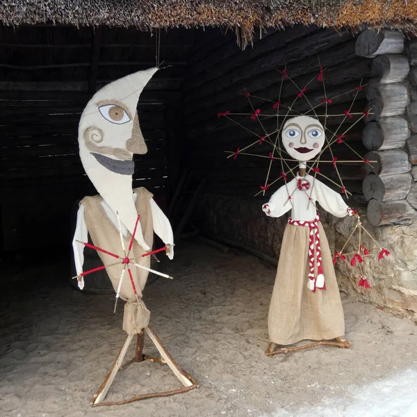Two handmade rag dolls \