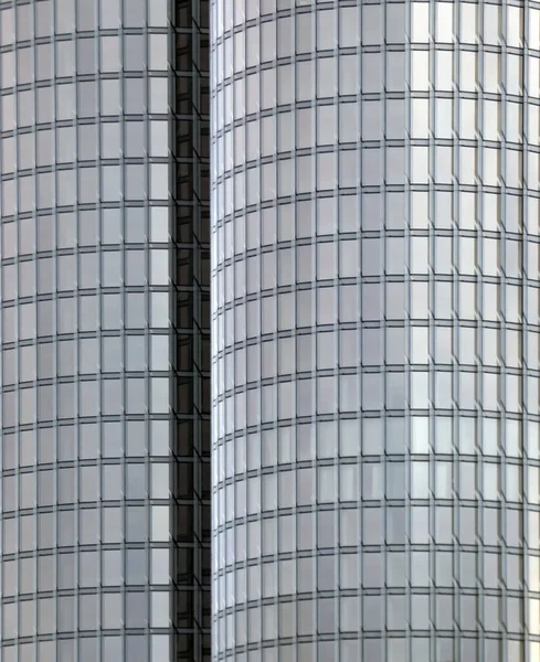 Parte Novo Edifício Feito Vidro Concreto Arquitetura Moderna Detalhes Janelas — Fotografia de Stock
