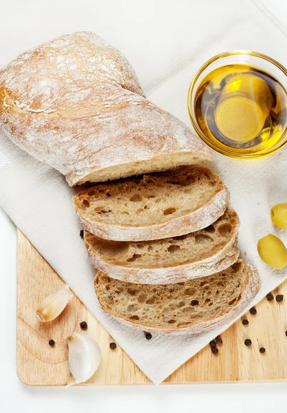 Fresh baked ciabatta bread Stock Photo