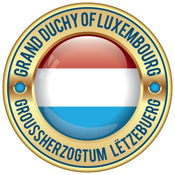 Luxemburg ikonen med flagga — Stock vektor