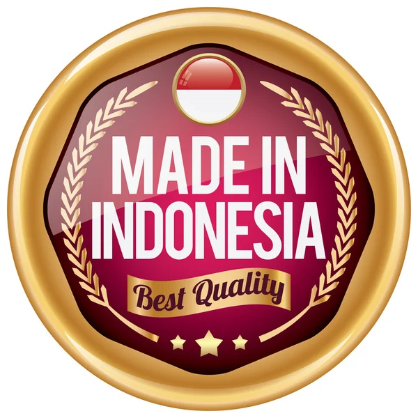 Gemaakt in Indonesië pictogram — Stockvector