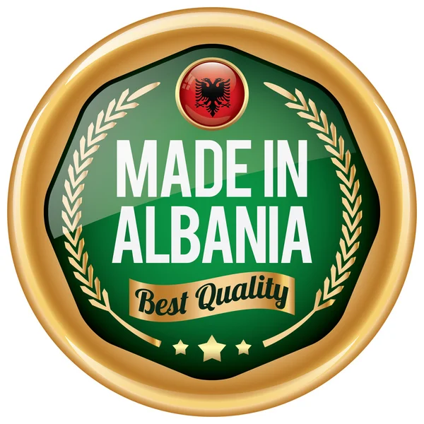 Feito em ícone de albania —  Vetores de Stock