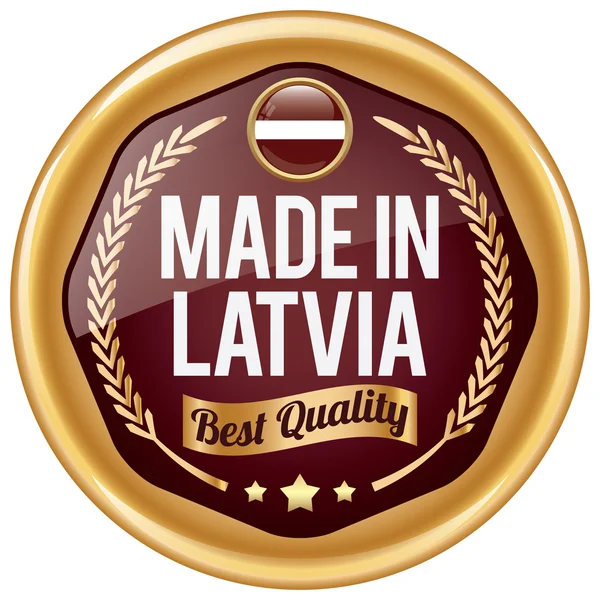 Feito em latvia ícone — Vetor de Stock