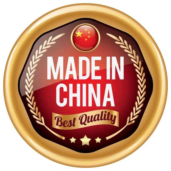 Made in china icon — Stock Vector