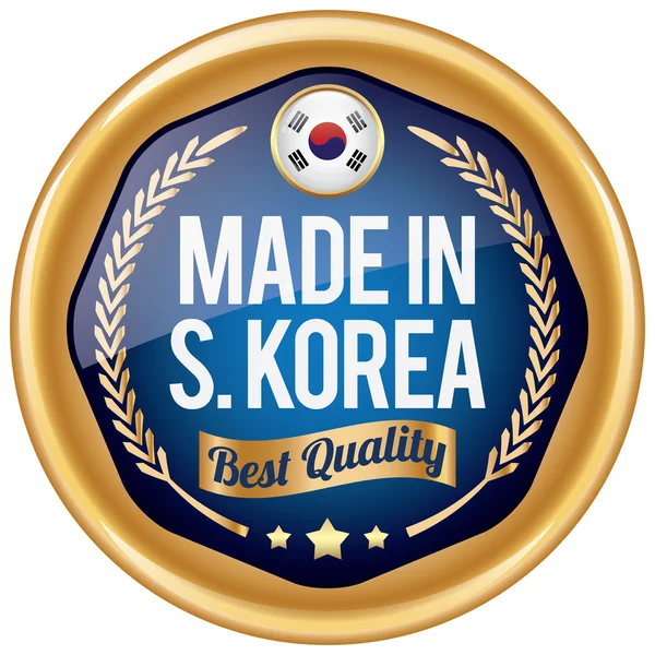 Feito no ícone da Coréia do Sul —  Vetores de Stock
