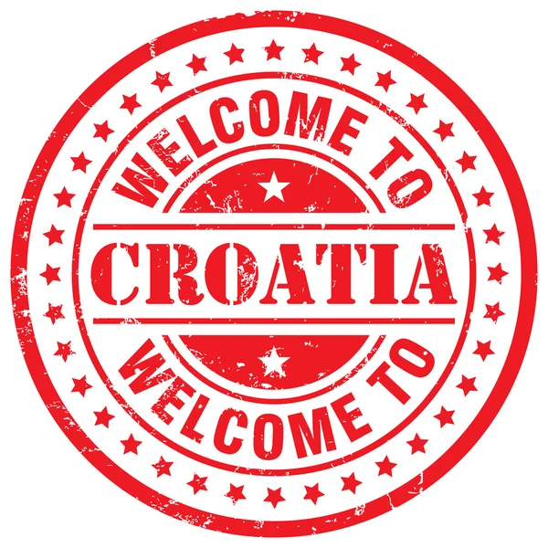 Bienvenue à la croatie — Image vectorielle