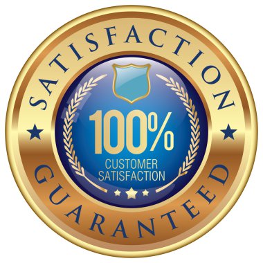 Mavi kutsal kişilerin resmi memnuniyet garantisi