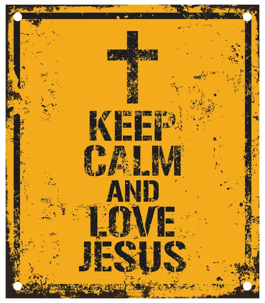 Keep calm and love jesus — Stock Vector