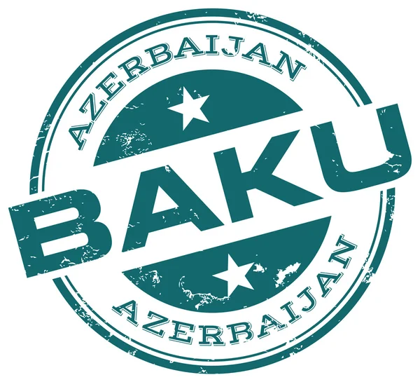 Baku azerbaijan stamp — Stock Vector