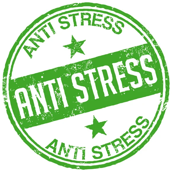 Grön anti stress stämpel — Stock vektor