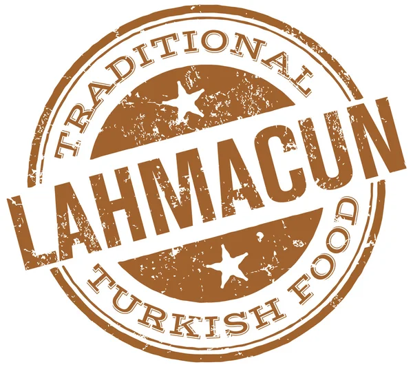 Turkish food lahmacun stamp — Stock Vector