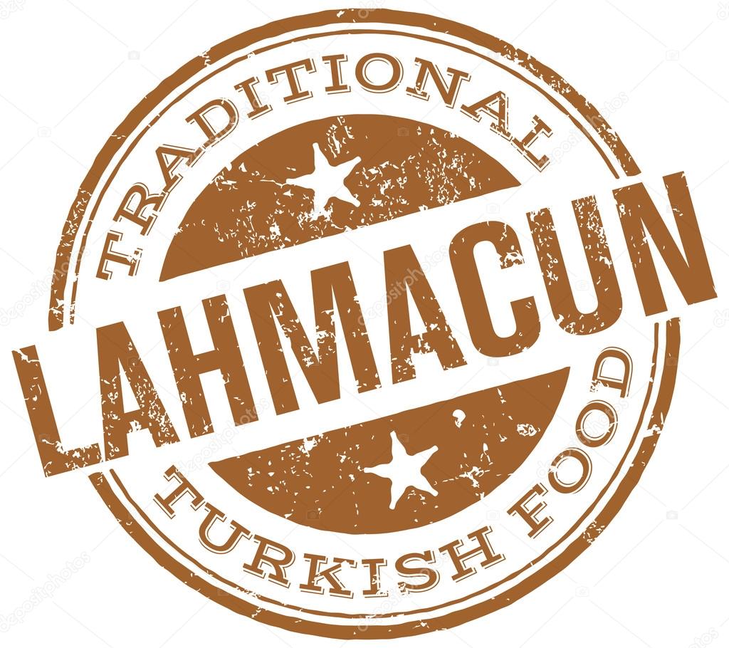 Turkish food lahmacun stamp