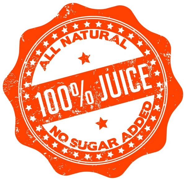 Sello de jugo natural — Vector de stock