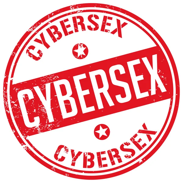 Cyber sexe timbre — Image vectorielle