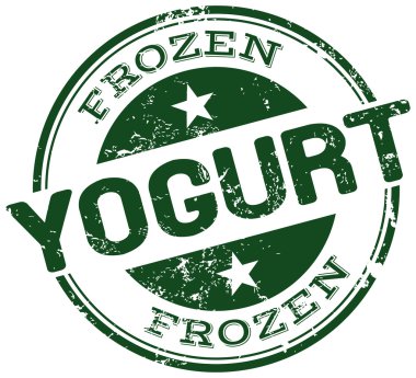 Frozen yogurt stamp clipart
