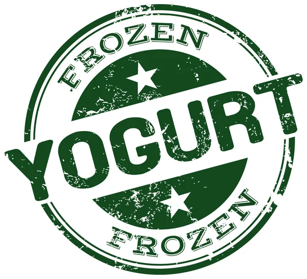 Sello de yogur congelado — Archivo Imágenes Vectoriales
