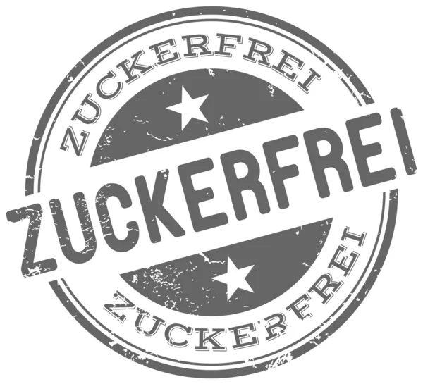 Zuckerfreie Briefmarke in deutscher Sprache — Stockvektor