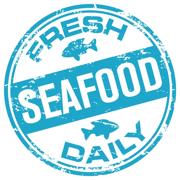 Carimbo de frutos do mar — Vetor de Stock
