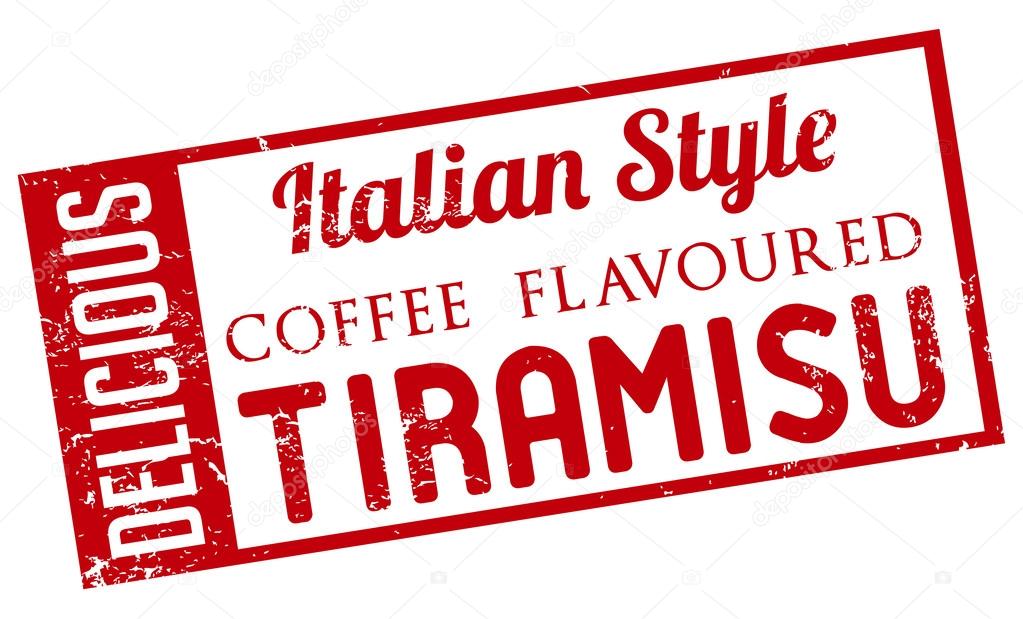Coffee flavoured tiramisu stamp
