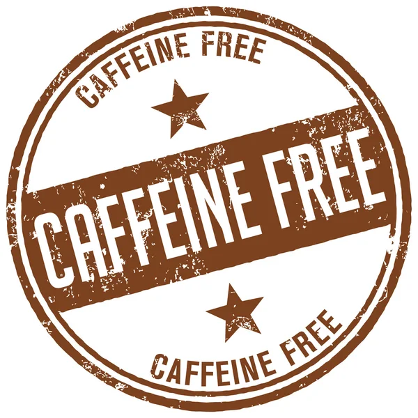 Cafeïne gratis stempel — Stockvector