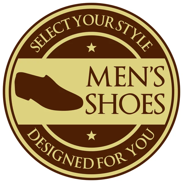 Men shoes label — Stock Vector