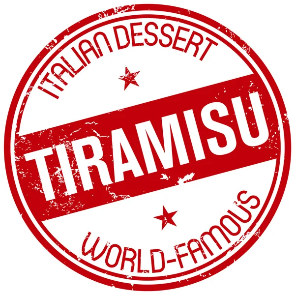 Sello tiramisú mundialmente famoso — Archivo Imágenes Vectoriales