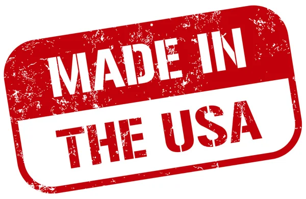 Fatto nel francobollo USA — Vettoriale Stock